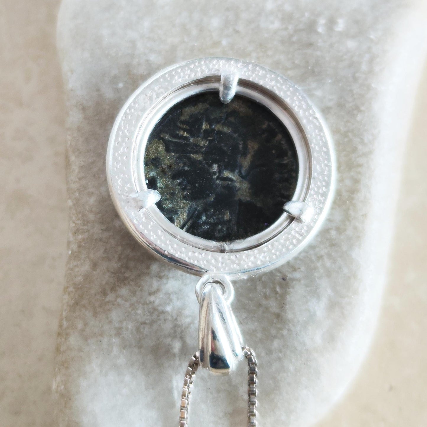 Ancient Roman Coin Necklace: Twins Romulus and Remus, Sterling Silver Pendant Barr Designs