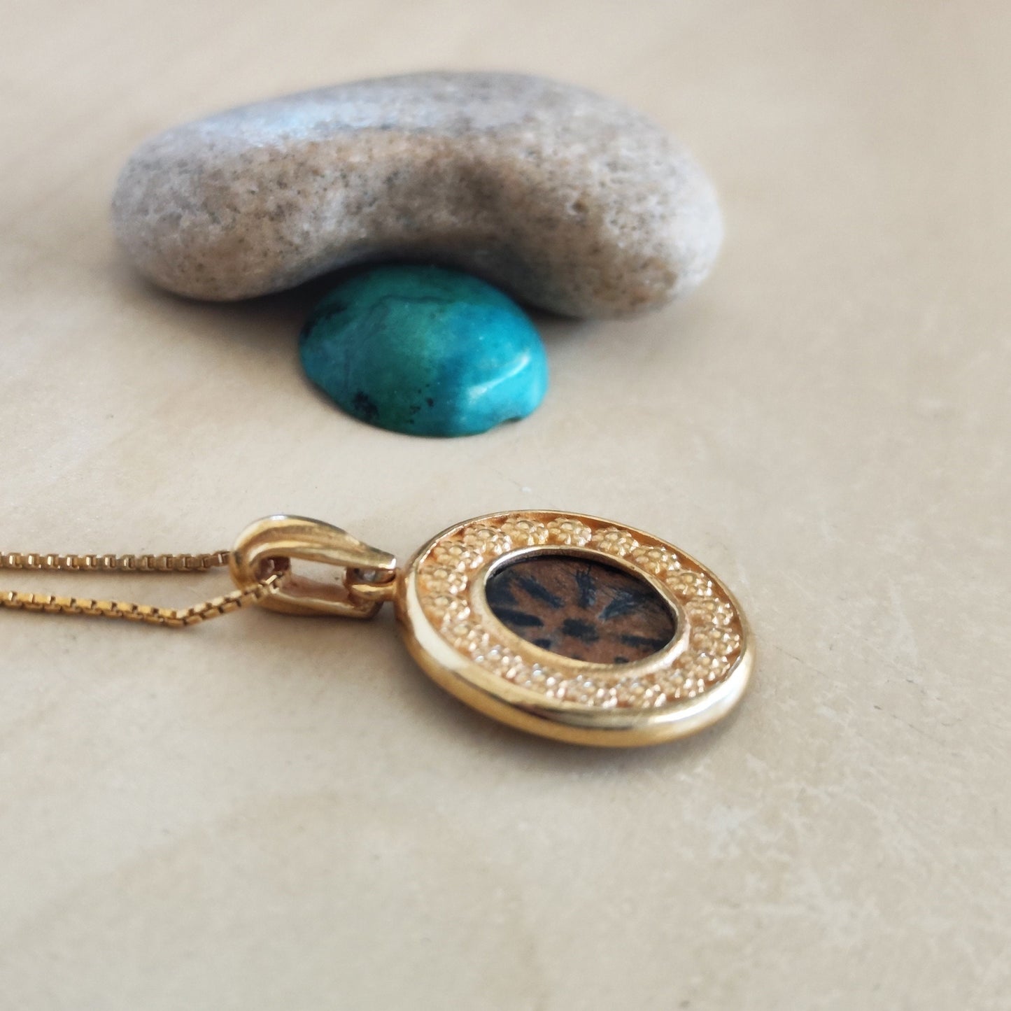 Widow's Mite Coin Gold Plated Pendant, Ancient Biblical Coin Necklace, Flower Nature Jewelry, Christian Gift Idea, Antique Vintage Style