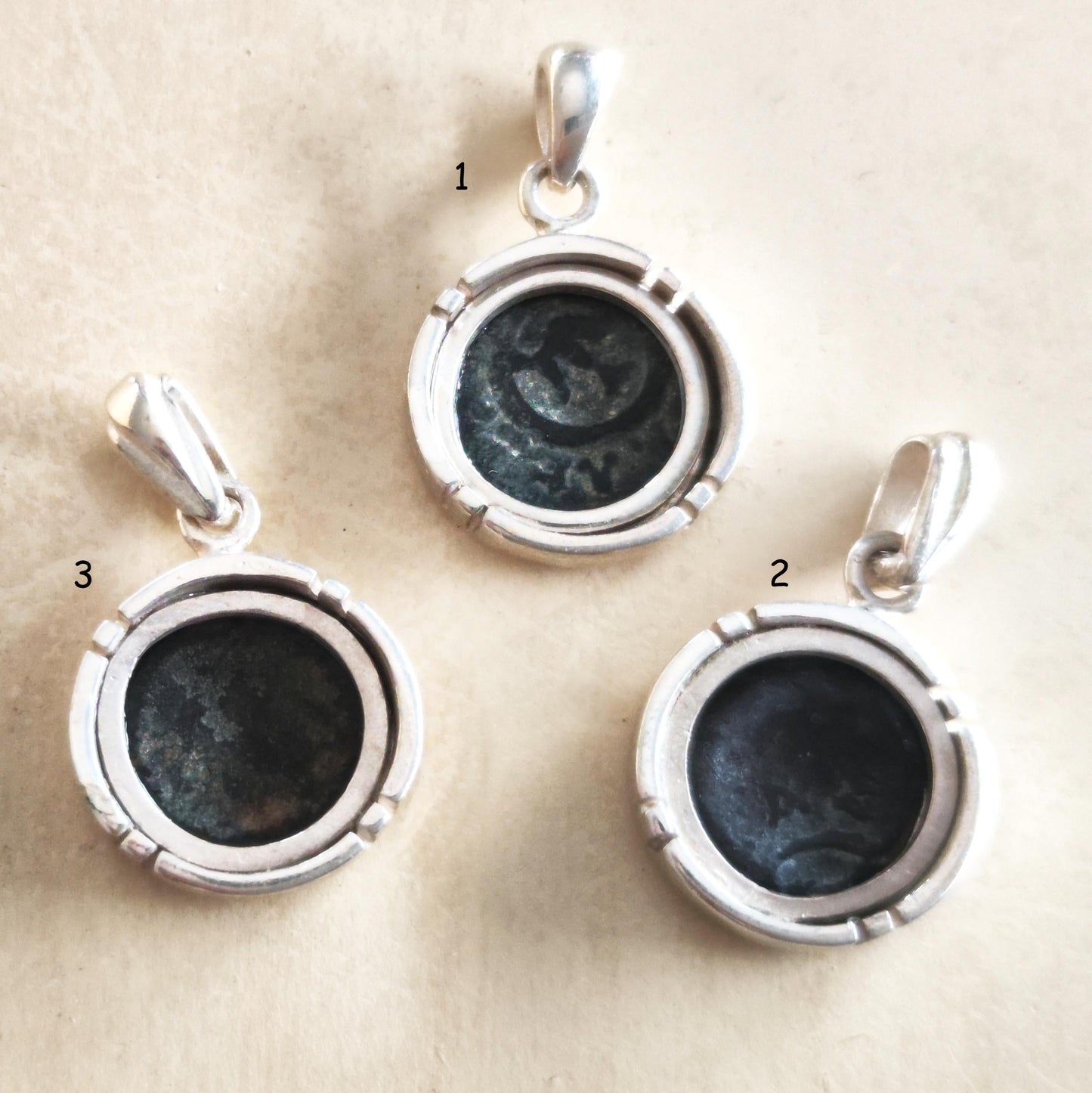 Widow's Mite Coin Necklace: Authentic Antique Silver Jesus Pendant Barr Designs