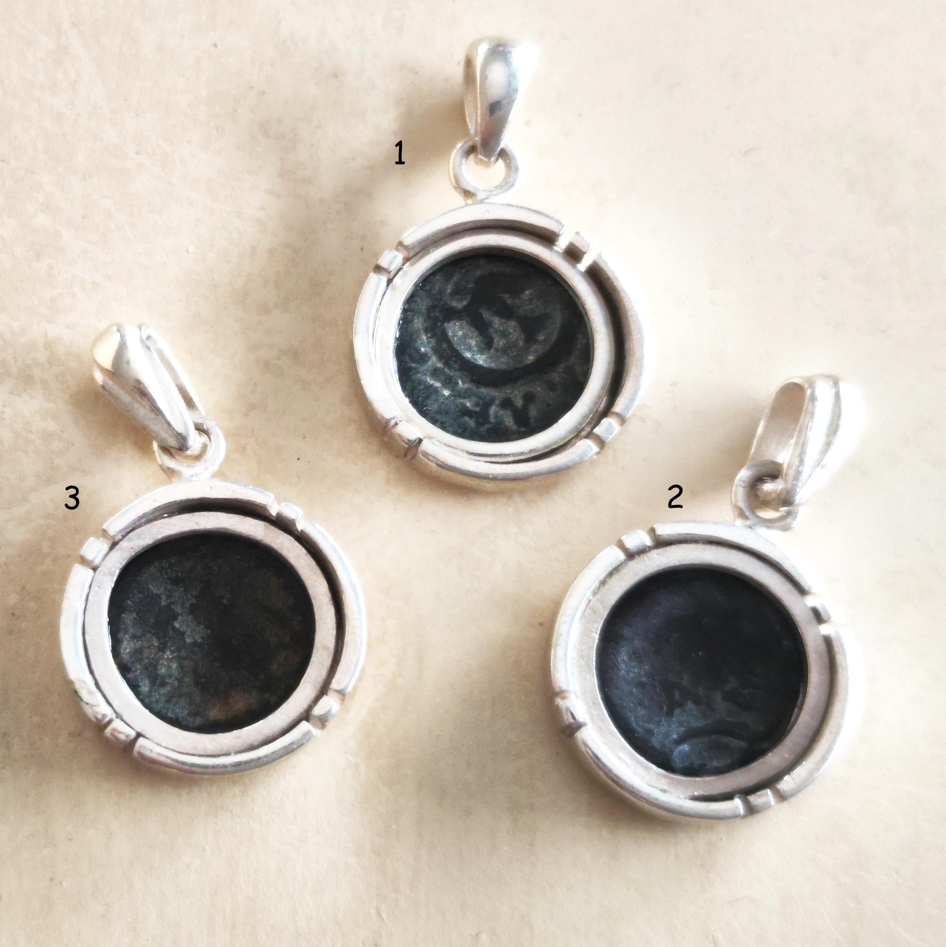 Widow's Mite Coin Necklace: Authentic Antique Silver Jesus Pendant Barr Designs