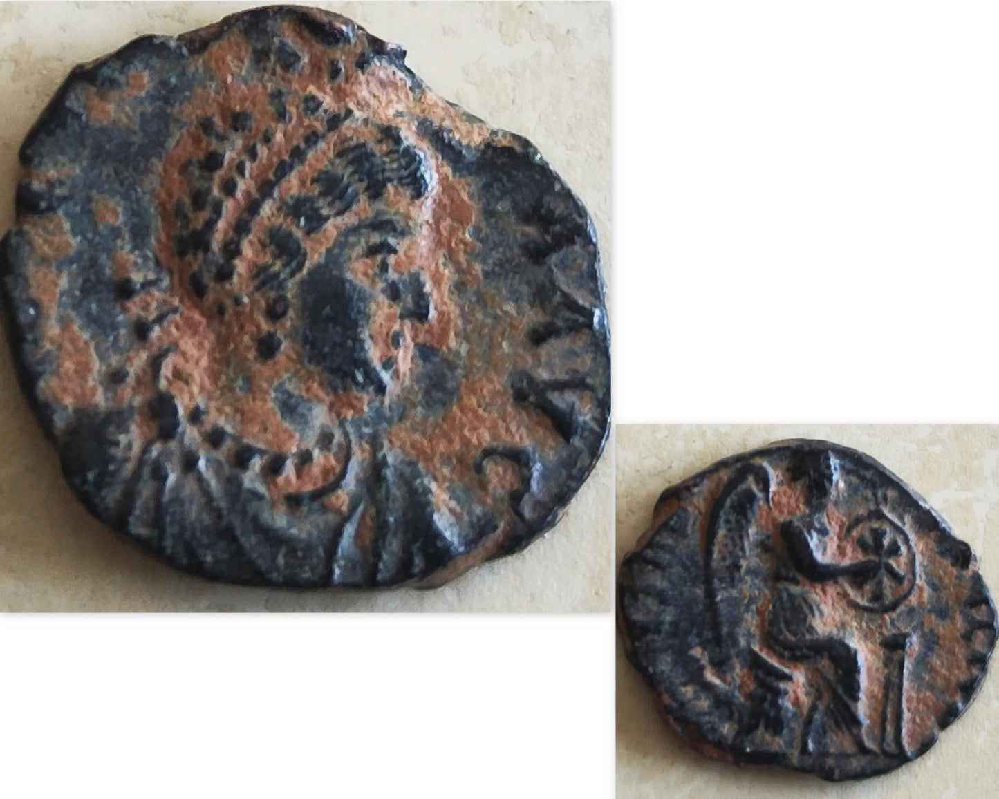 Ancient Roman Empress Coin Necklace, St. Aelia Flaccilla Small Medallion, Christian Orthodox Jewelry, Emperor Theodosius Arcadius Honorius